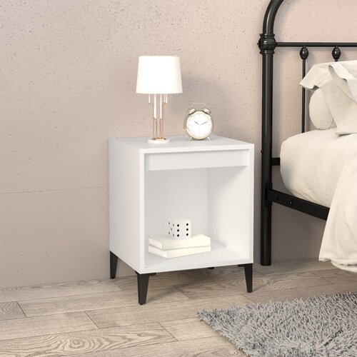 The Living Store Nočna omarica Bela 40x35x50 cm - Nočna Omarica, (21421107) Slike