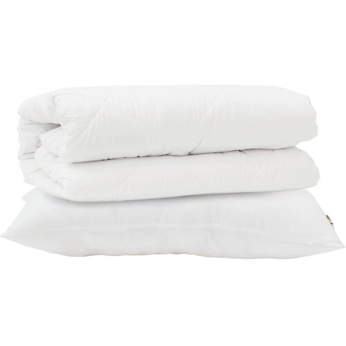  Set deka s jastukom 2 kom. Bijelo Mikrofibra Bijela 140 x 220 cm Slike