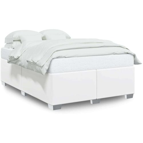VidaXL Okvir za krevet bijela 140x200 cm od umjetne kože Slike