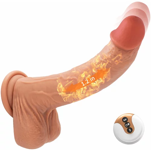 Paloqueth Heating Realistic Dildo with Thrusts, Rotations and Vibrations Skin