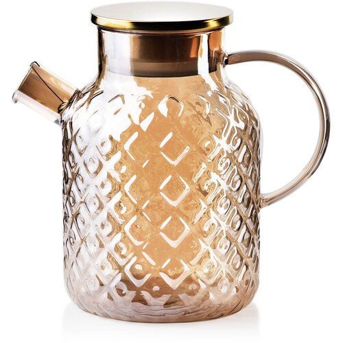 Mondex Vrč borosilikatno steklo Affekdesign Peter 9x12,5x19 meden 1kos, (5000319780) Slike