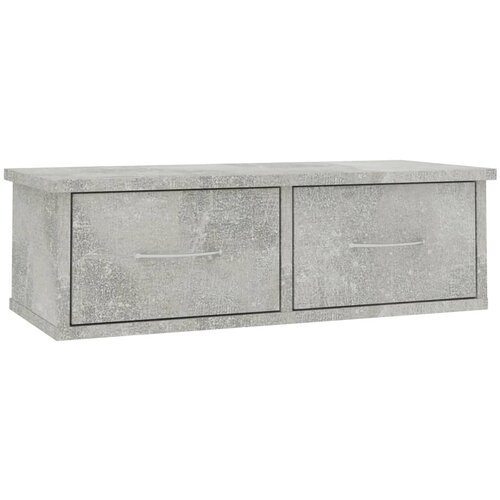 Maison Chic Stenska polica - Viseča Polica s predali betonsko siva 60x26x18,5 cm, (21793288) Slike