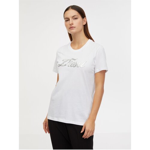 Diesel White Women's T-Shirt T-Sily - Women Cene