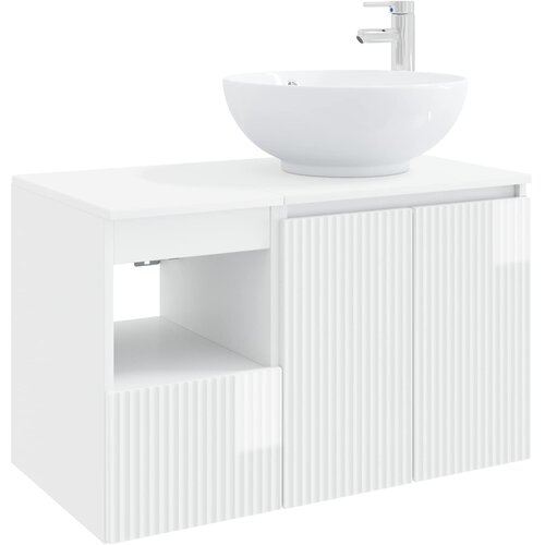 Set namje&amp;scaron;taja za kupaonicu 2 kom. Bijela visokog sjaja 49,5 x 44,5 x 80 cm Slike