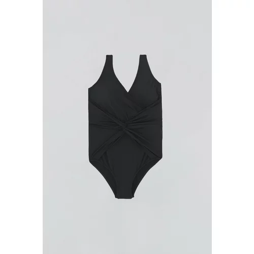 Dagi Plus Size Swimsuit - Black - Plain