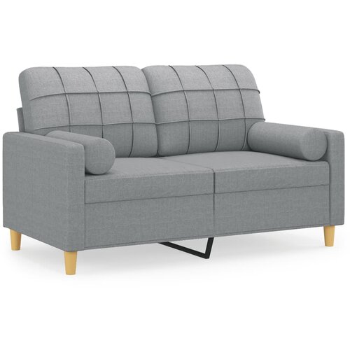 Maison Chic kavč - Sofa - Kanape dvosed z blazinami svetlo siv 120 cm blago, (21727644) Cene