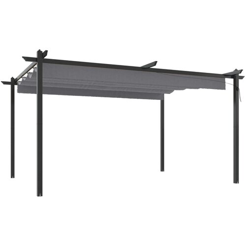 vidaXL Vrtni paviljon z zložljivo streho 4x3 m antraciten, (20609110) Cene