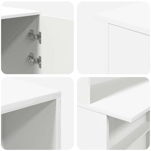  Recepcijski stol bijeli 180x50x103 5 cm izrađeno drvo Slike