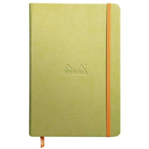  Notes A5, Rhodia Rhodiarama webnotebook, diktando crte, zeleni Slike