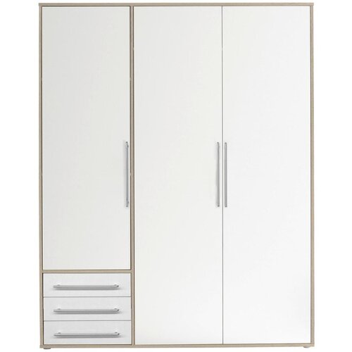 Modern Living omara s klasičnimi vrati lyss, bela, hrast, 155 cm Slike