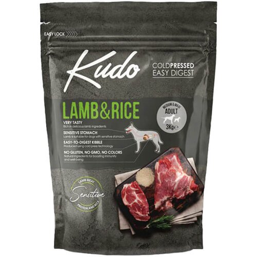 Kudo lamb & rice mini adult - hladno presovana hrana za odrasle pse malih rasa sa jagnjetinom (3kg, 12kg) 3kg Cene