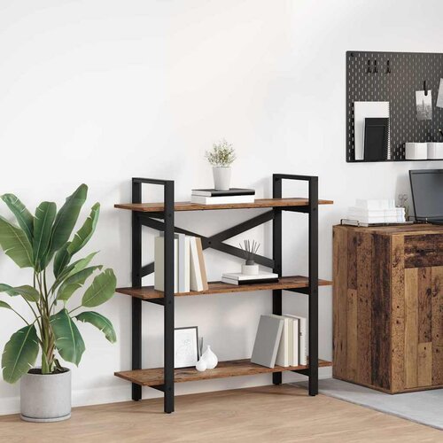 VidaXL Knjižna polica Star les 100 x 33,5 x 102 cm Konstruiran les Slike