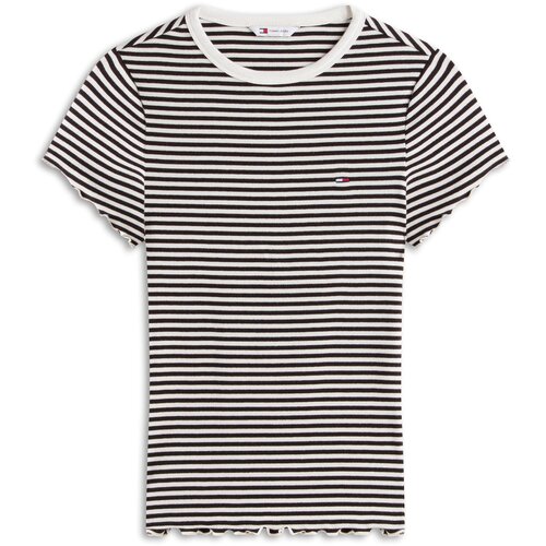 Tommy Jeans Majica črna / bela Slike