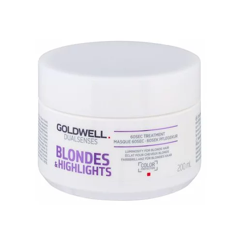 Goldwell dualsenses blondes highlights 60 sec treatment maska za svetlo obarvane lase 200 ml