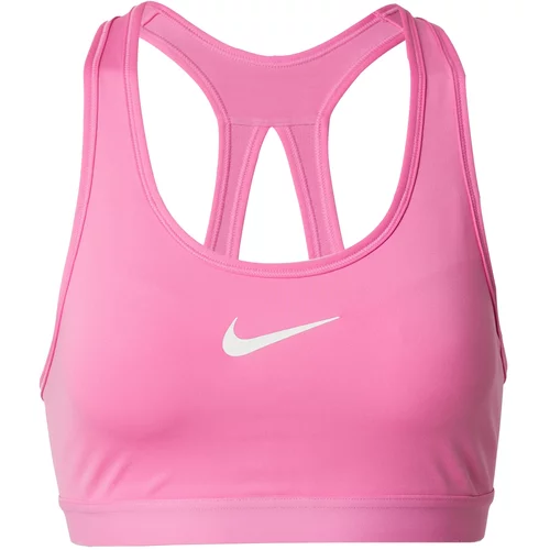 Nike Športni nederček 'SWOOSH' svetlo roza / bela