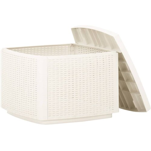  Vrtni stol boja bijeli 53 x 53 x 40 cm plastični Slike
