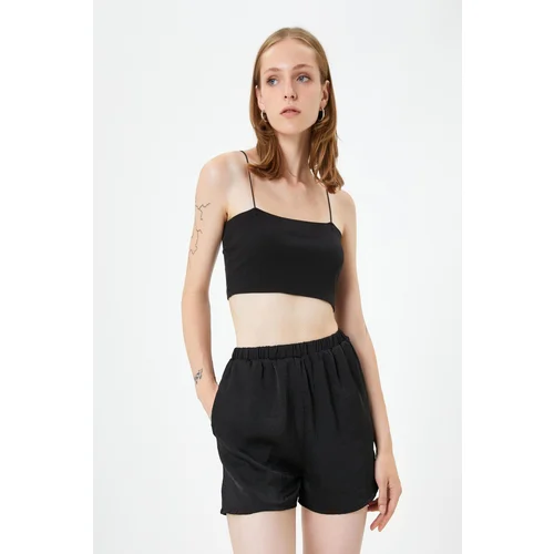 Koton Women's Black Shorts & Bermuda