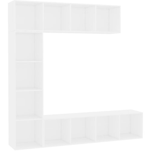 Maison Chic Knjižna omara - Knjižni regal 3-delna bela 180x30x180 cm, (21725534) Cene
