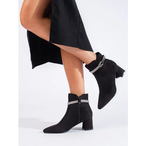 SHELOVET Black classic suede women's boots
