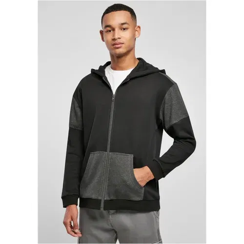 UC Men Oversized Patch Zip Hoody black/charcoal