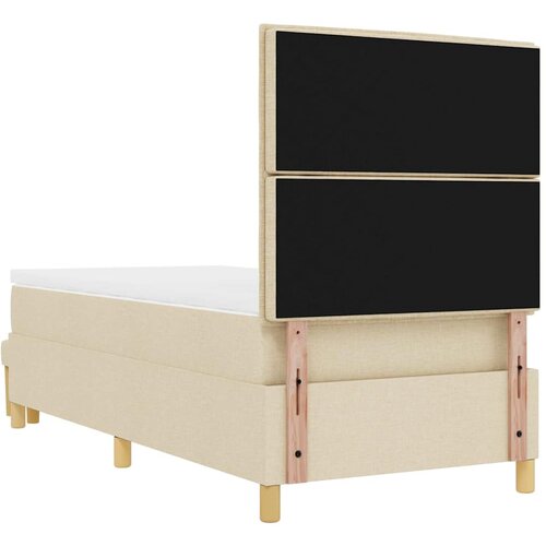  s opruga kutije s jastukom Krema 200 x 90 cm tkanina Slike