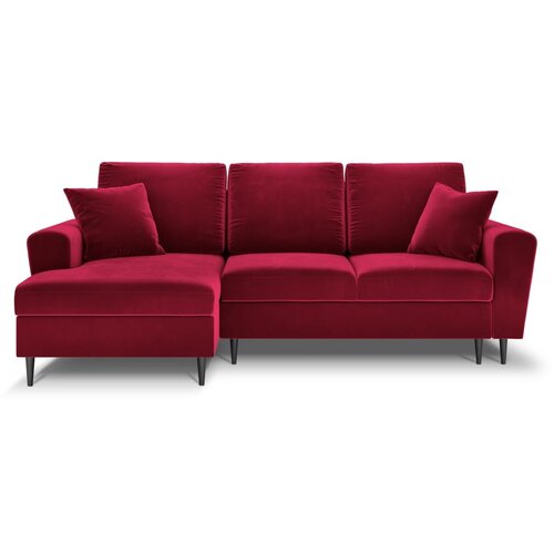 Cosmopolitan Design Crvena baršunasti sklopiva/s prostorom za odlaganje kutna garnitura (s lijevim kutom/s ležaljkom) Kyoto – Cijene