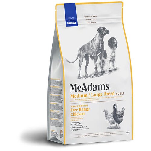 McAdams Medium/Large Breed Free Range Chicken - hrana za odrasle pse srednjih i velikih rasa sa piletinom (2kg, 10kg) 10kg Cene