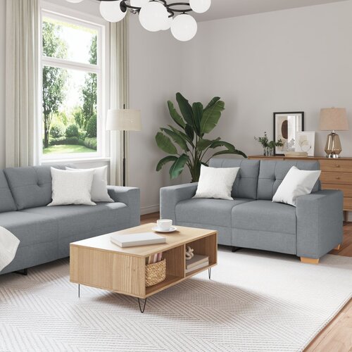 vidaXL Set 3 Svetlo siva Cene