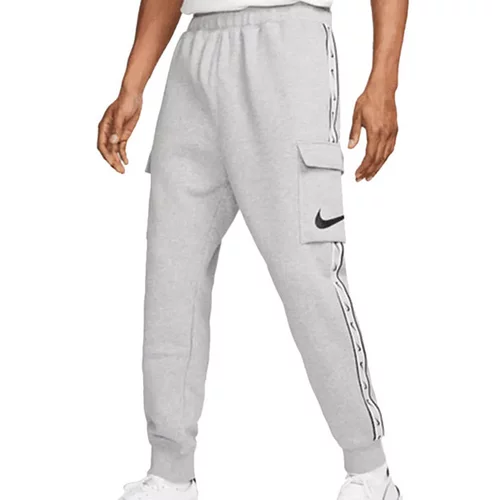 Nike Cargo hlače siva melange / crna / bijela