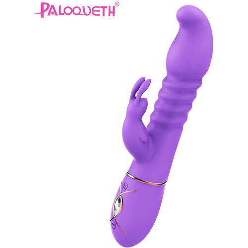 Paloqueth Thrusting &amp;amp; Vibrating Rabbit Vibrator Purple Slike