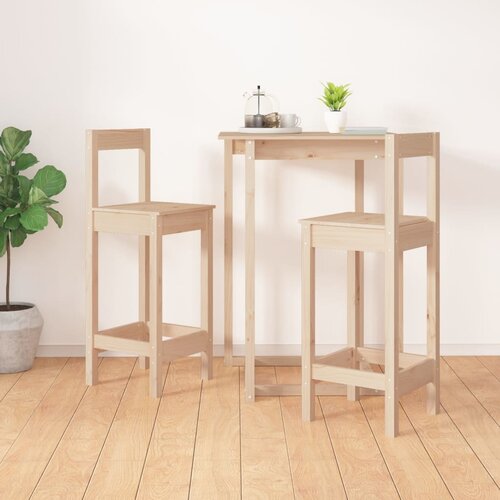  Barske stolice 2 kom 40 x 41,5 x 112 cm od masivne borovine Slike