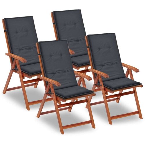  Jastuci za vrtne stolice 4 kom antracit 120x50x3 cm od tkanine Slike