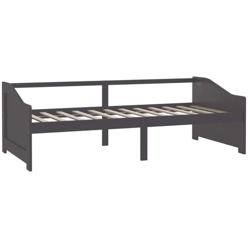 VidaXL trosjed / dnevni ležaj tamnosivi 90x200 cm od masivne borovine Slike