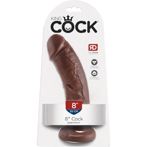 King Cock 8 dilda (20 cm) - smeđi Slike