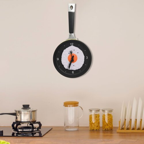 vidaXL 325164 Wall Clock with Fried Egg Pan Design 18,8 cm Cijene
