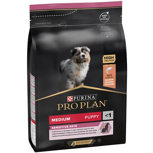 Pro Plan PURINA Medium Puppy Sensitive Skin - Varčno pakiranje: 2 x 3 kg