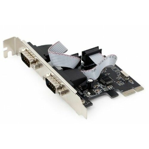 Gembird SPC-22 2 serial port PCI-Express add-on card, with extra low-profile bracket kontroler Slike