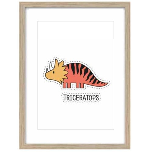 Dekordom slika KIDS 27x37 sa ramom - 28238 - Triceratops Slike