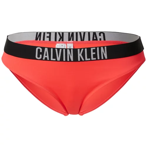 Calvin Klein Swimwear Bikini hlačke siva / rdeča / črna