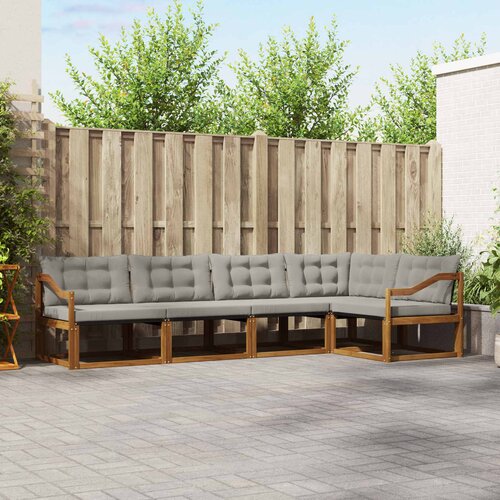  Set vanjskih sofa 5 kom. Prirodna i svijetlo siva Smeđa 325 x 166,5 x 73 cm Cene