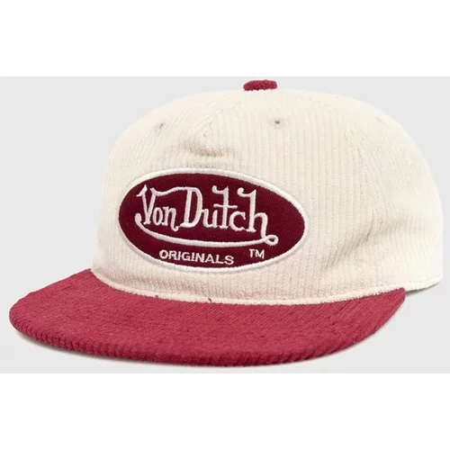 Von Dutch Pamučna kapa sa šiltom boja: crvena, s aplikacijom