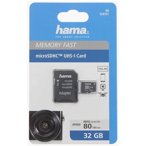 Hama MicroSDHC kartica 32GB 80MB/s + adapter 124151 Slike