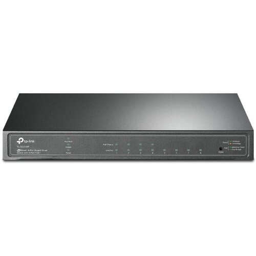 Tp-link TL-SG2008P Omada PoE+ upravljiv cloud svič 8 x 10/100/1000Mb/s / 4 PoE 802.3at/af do 62W, VLAN, SNMP, RMON, L2~L4 QoS, IGMP, ACL, port security, Zero-Touch Provisioning, Web / iOS / Android / Win / Linux ap Slike