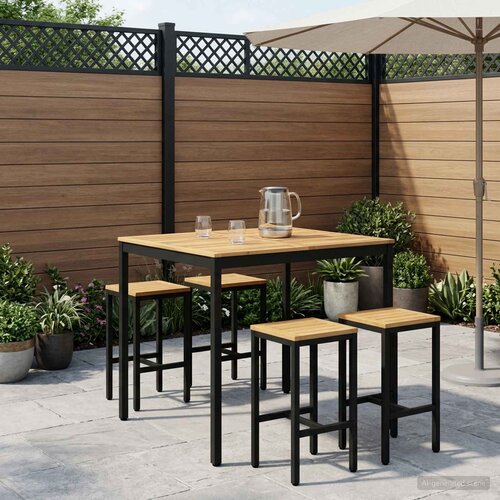  Stol za bar u vrtu Bijela i crna 110 x 108,5 x 105 cm Cijene