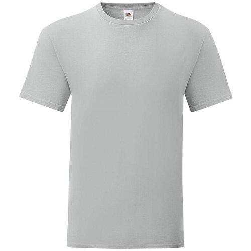 Fruit Of The Loom Grey Iconic Combed Cotton T-shirt Cene