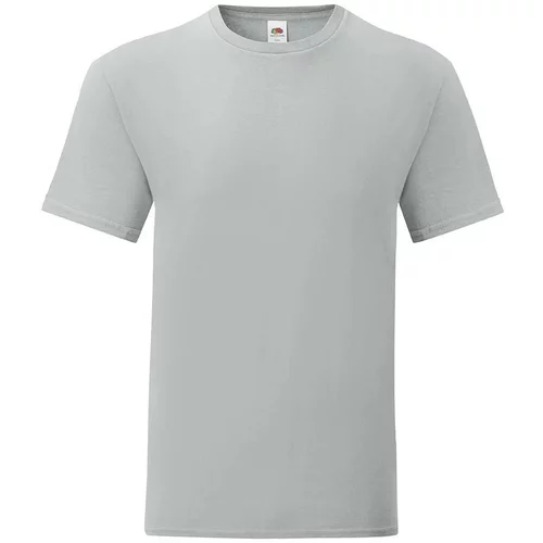 Fruit Of The Loom Grey Iconic Combed Cotton T-shirt