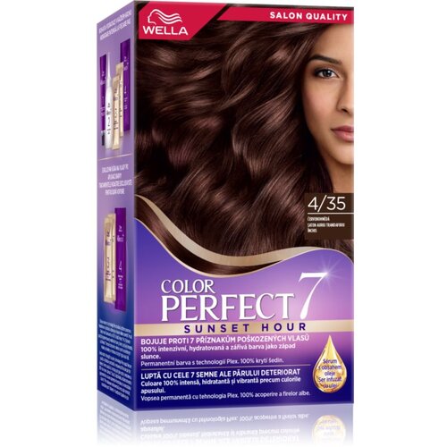 Wella Color Perfect Sunset Hour barva za lase 4/35 Reddish Brown 1 kos Cene