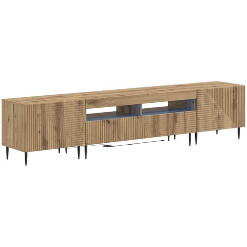 3-dijelni LED TV kabinet Hrast artisan Konstruirano drvo Cene