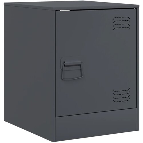 Maison Chic Nočna omarica - Nočna miza antracit 34,5x39x44 cm jeklo, (21688009) Slike