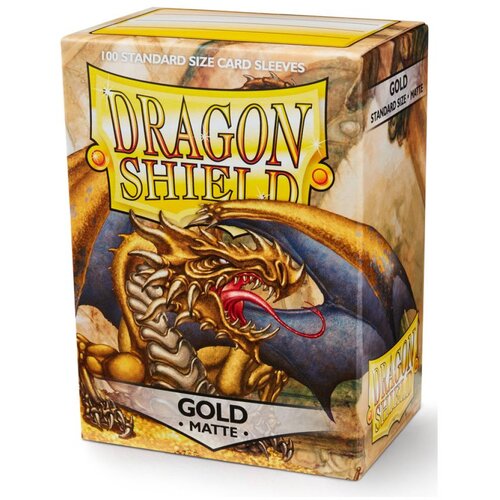 Arcane Tinmen Dragon Shield 100 Standard Sleeves - Gold Matte Cene